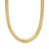 Ross-simons Italian 18kt Gold Over Sterling Flat Snake-chain Necklace In Gold