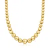 ROSS-SIMONS ITALIAN 18KT GOLD OVER STERLING GRADUATED BEAD NECKLACE