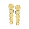 Ross-simons Italian 18kt Gold Over Sterling Graduated Circle Drop Earrings In Yellow