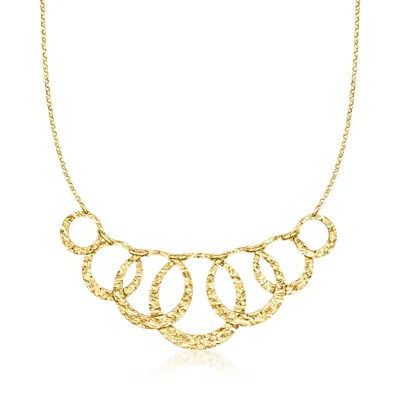 Ross-simons Italian 18kt Gold Over Sterling Graduated Multi-circle Necklace