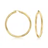 Ross-simons Italian 18kt Gold Over Sterling Large Hoop Earrings In Yellow