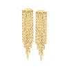 Ross-simons Italian 18kt Gold Over Sterling Mirror-link Chandelier Earrings In Gold