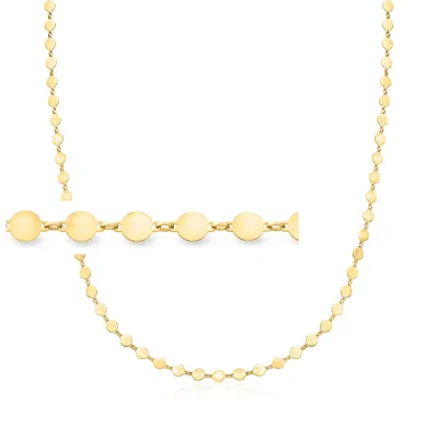 Ross-simons Italian 18kt Gold Over Sterling Mirror-link Necklace