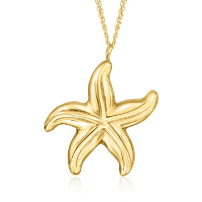 Ross-simons Italian 18kt Gold Over Sterling Multi-strand Starfish Pendant Necklace