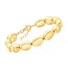 Ross-simons Italian 18kt Gold Over Sterling Nugget Bracelet In Multi