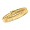 Ross-simons Italian 18kt Gold Over Sterling Omega Bracelet