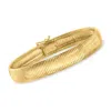 Ross-simons Italian 18kt Gold Over Sterling Omega Bracelet In Multi