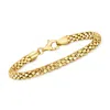 Ross-simons Italian 18kt Gold Over Sterling Popcorn-chain Bracelet In Multi
