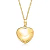 Ross-simons Italian 18kt Gold Over Sterling Puffed Heart Pendant Necklace In Yellow