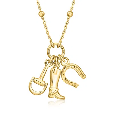 Ross-simons Italian 18kt Gold Over Sterling Southwestern Charm Necklace