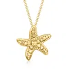 Ross-simons Italian 18kt Gold Over Sterling Starfish Necklace