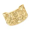 Ross-simons Italian 18kt Gold Over Sterling Swirl Cuff Bracelet