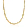 Ross-simons Italian 18kt Yellow Gold Bismark-link Necklace In Multi