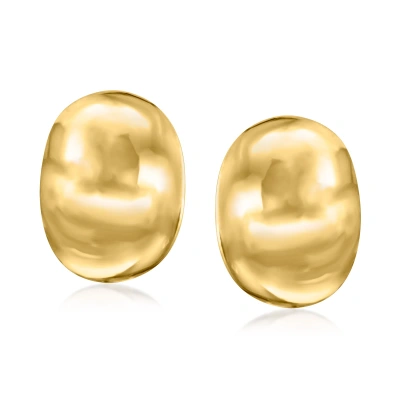 Ross-simons Italian 18kt Yellow Gold Curved Dome Earrings