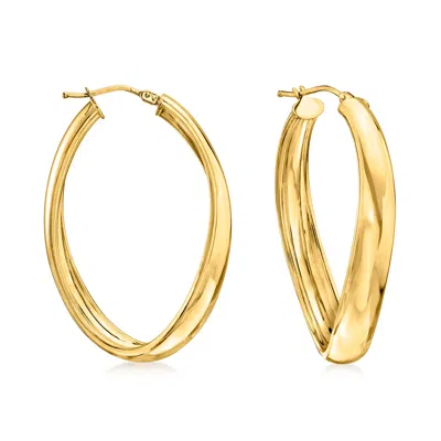 Ross-simons Italian 18kt Yellow Gold Curved Hoop Earrings