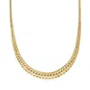 Ross-simons Italian 18kt Yellow Gold Graduated Cuban-link Necklace In Gold