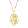 Ross-simons Italian 18kt Yellow Gold Holy Mary Pendant Necklace In Multi