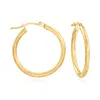 Ross-simons Italian 18kt Yellow Gold Hoop Earrings In Yellow