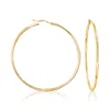 Ross-simons Italian 18kt Yellow Gold Hoop Earrings In Yellow