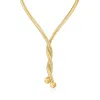 Ross-simons Italian 18kt Yellow Gold Over Sterling Silver Flexible 4-in-1 Necklace/bracelet In Yellow