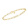 Ross-simons Italian 18kt Yellow Gold Paper Clip Link Bracelet In Multi