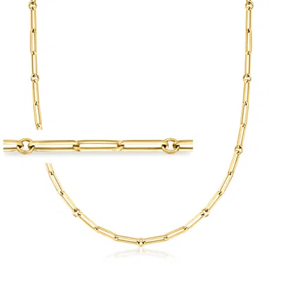 Ross-simons Italian 18kt Yellow Gold Paper Clip Link Necklace