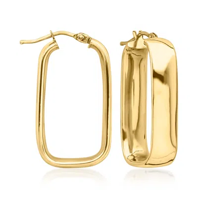 Ross-simons Italian 18kt Yellow Gold Rectangular Hoop Earrings
