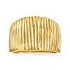 Ross-simons Italian 18kt Yellow Gold Ribbed Dome Ring In Yellow