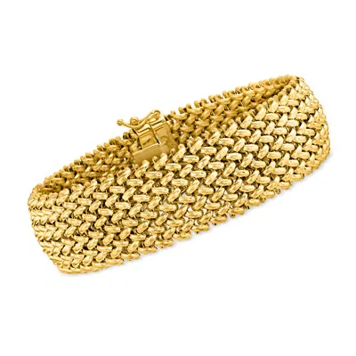 Ross-simons Italian 18kt Yellow Gold Riso Bracelet In Multi