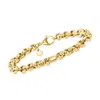 Ross-simons Italian 18kt Yellow Gold Rolo-link Bracelet In Gold
