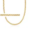 Ross-simons Italian 18kt Yellow Gold Rolo-link Necklace In Multi