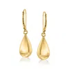 Ross-simons Italian 18kt Yellow Gold Teardrop Earrings In Yellow