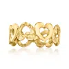 ROSS-SIMONS ITALIAN 18KT YELLOW GOLD TEXTURED AND POLISHED OPEN-SPACE HEART RING