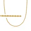 Ross-simons Italian 2.7mm 18kt Yellow Gold Rope-chain Necklace In Multi