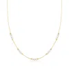 ROSS-SIMONS ITALIAN 2.5-3MM CULTURED PEARL TRIO STATION NECKLACE IN 14KT YELLOW GOLD