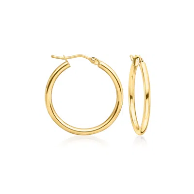 Ross-simons Italian 2mm 14kt Yellow Gold Hoop Earrings