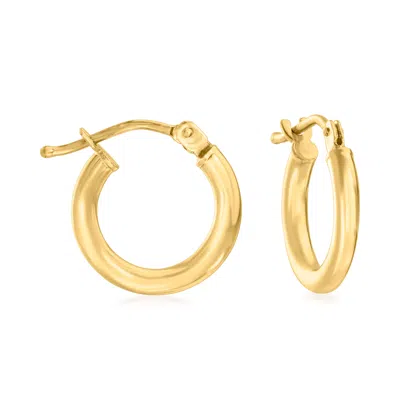 Ross-simons Italian 2mm 18kt Yellow Gold Hoop Earrings