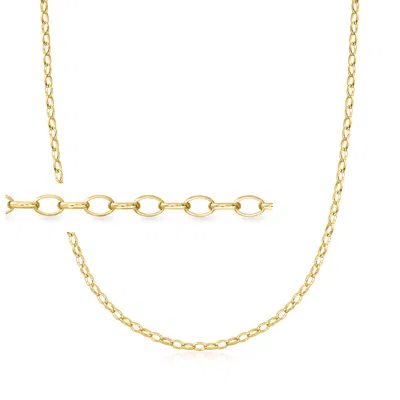 Ross-simons Italian 3.3mm 18kt Gold Over Sterling Rolo-link Necklace