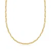 Ross-simons Italian 4mm 14kt Yellow Gold Paper Clip Link Necklace