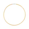 Ross-simons Italian 4mm Reversible Omega Necklace In 2-tone Sterling In Multi