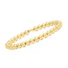 Ross-simons Italian 5mm 14kt Yellow Gold Bead Flex Cuff Bracelet