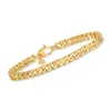 Ross-simons Italian 5mm 14kt Yellow Gold Curb-link Bracelet In Multi