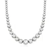 Ross-simons Italian 6-14mm Sterling Silver Graduated Bead Necklace In Multi