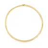 Ross-simons Italian 6mm 14kt Yellow Gold Omega Necklace In Multi