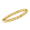 Ross-simons Italian 6mm 18kt Gold Over Sterling Twisted Bangle Bracelet In Multi