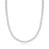 Ross-simons Italian 6mm Sterling Silver Bead Necklace In Neutral