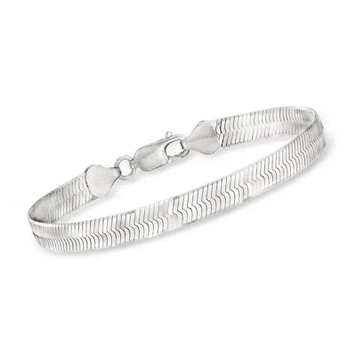 Ross-simons Italian 6mm Sterling Silver Herringbone Bracelet