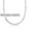 Ross-simons Italian 6mm Sterling Silver Herringbone Chain Necklace In Multi