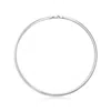 Ross-simons Italian 6mm Sterling Silver Omega Necklace In Silver