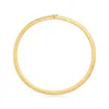 Ross-simons Italian 8.10mm 14kt Yellow Gold Omega Necklace In Multi